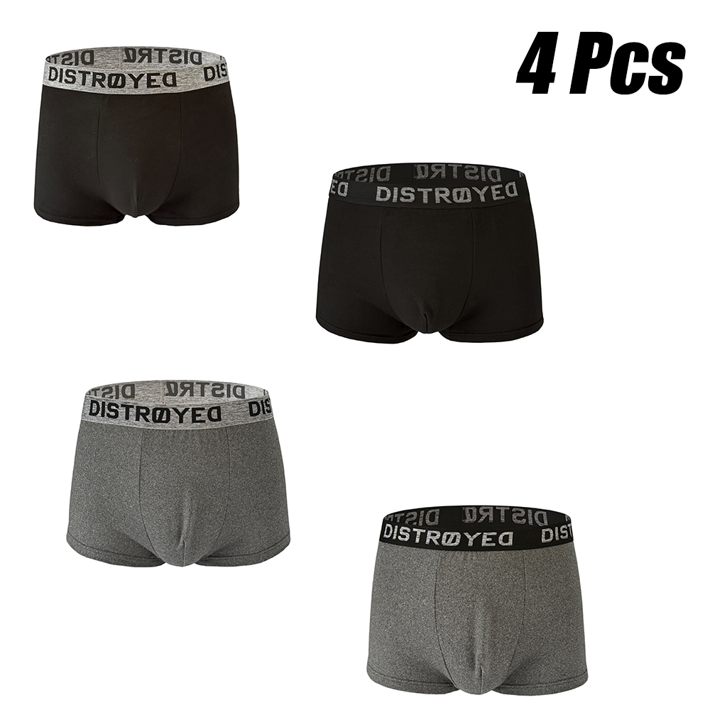 Multi Pack Underwear - Men's Seamless Breathable Boxer Briefs 4-Pack