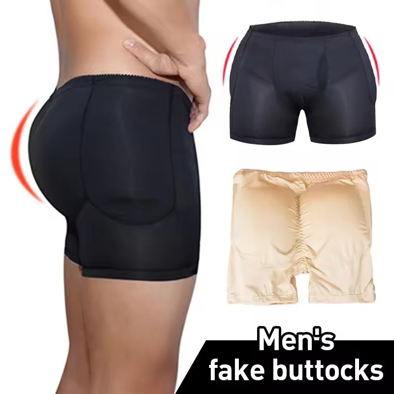 Men Padded Hip Enhancer Booty  - Boxer Brief Pack Cotton ulasan dan harga