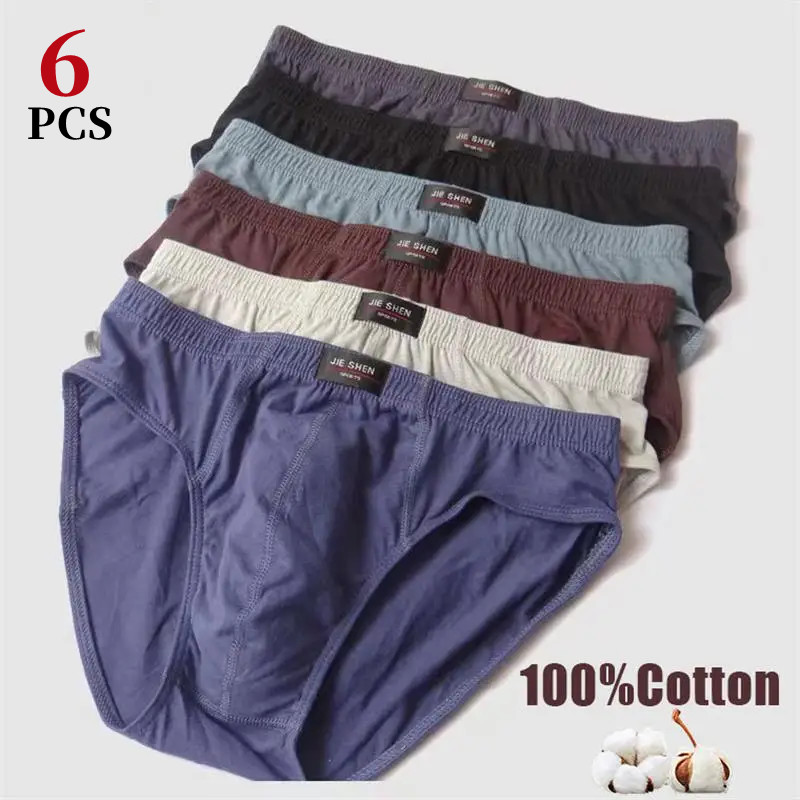 6Pcs/Men's Underwear Cotton Mi - Boxer Brief Pack Cotton ulasan dan harga