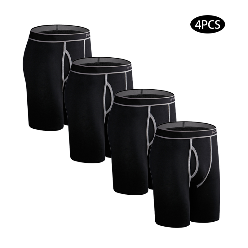 4pcs Long Cotton Underwear Man - Boxer Brief Pack Cotton ulasan dan harga