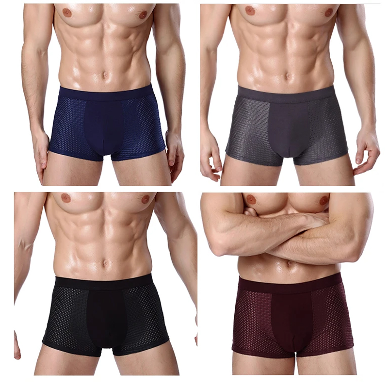 L-8XL Plus Banboo Fiber Men Un - Boxer Shorts Modal ulasan dan harga