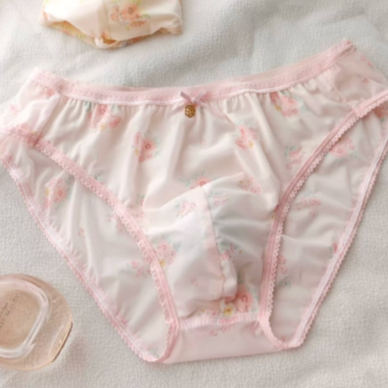 Japanese New Sweet Floral Bow  - Boxer Shorts Modal ulasan dan harga