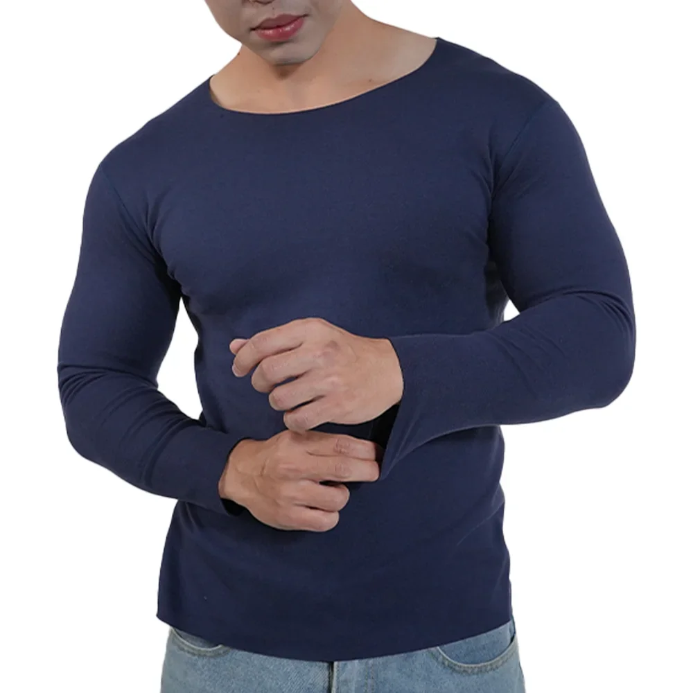 Men Thermal Underwear Long Sle - Undershirt Crew Neck ulasan dan harga
