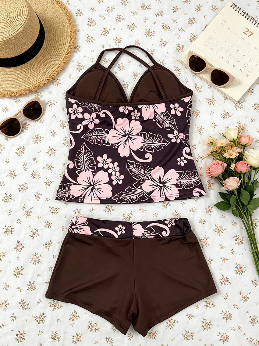 Y2K Ladies Tropical Hibiscus M - Suspender Tank Top ulasan dan harga