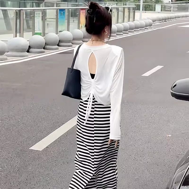 Spring Autumn Long Sleeve T-Sh - Base Layer Top ulasan dan harga